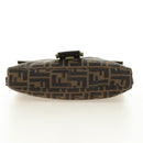 FENDI Zucca Canvas Mamma Baguette Shoulder Bag Black Brown Auth yk20469SM-5