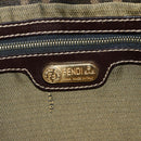 FENDI Zucca Canvas Mamma Baguette Shoulder Bag Black Brown Auth yk20469SM-20