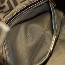 FENDI Zucca Canvas Mamma Baguette Shoulder Bag Black Brown Auth yk20469SM-24