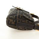 FENDI Zucca Canvas Mamma Baguette Shoulder Bag Black Brown Auth yk20469SM-4