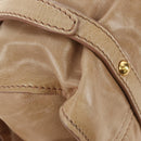 Miu Miu Shoulder Bag Leather Beige Gold Auth yk20471SAM-9