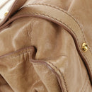 Miu Miu Shoulder Bag Leather Beige Gold Auth yk20471SAM-15