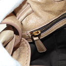 Miu Miu Shoulder Bag Leather Beige Gold Auth yk20471SAM-21