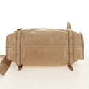 Miu Miu Shoulder Bag Leather Beige Gold Auth yk20471SAM-5