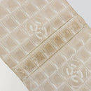 CHANEL New Travel Line Day Planner Cover Canvas Beige Silver CC Auth yk20472-12
