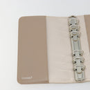 CHANEL New Travel Line Day Planner Cover Canvas Beige Silver CC Auth yk20472-15