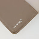 CHANEL New Travel Line Day Planner Cover Canvas Beige Silver CC Auth yk20472-16