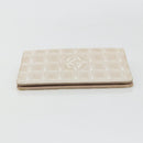 CHANEL New Travel Line Day Planner Cover Canvas Beige Silver CC Auth yk20472-4