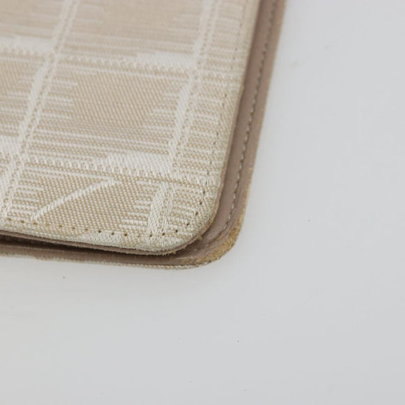 CHANEL New Travel Line Day Planner Cover Canvas Beige Silver CC Auth yk20472