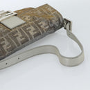 FENDI Zucca Canvas Rhinestone Mamma Baguette Shoulder Bag Silver Auth yk20474SM-7