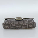 FENDI Zucca Canvas Rhinestone Mamma Baguette Shoulder Bag Silver Auth yk20474SM-5
