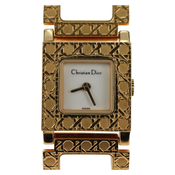 Christian Dior La Parisienne Uhren Metall Gold Auth yk20475M
