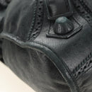BALENCIAGA The Giant City Hand Bag Leather Black Silver 204529 Auth yk20477SAM-15