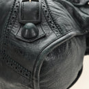 BALENCIAGA The Giant City Hand Bag Leather Black Silver 204529 Auth yk20477SAM-16
