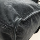 BALENCIAGA The Giant City Hand Bag Leather Black Silver 204529 Auth yk20477SAM-18