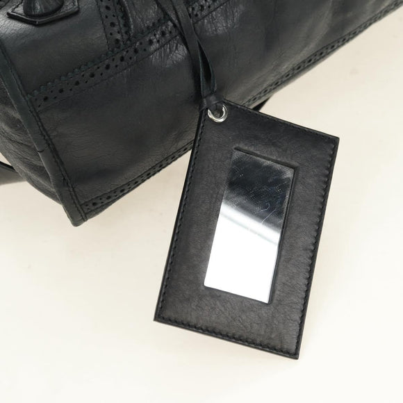 BALENCIAGA The Giant City Hand Bag Leather Black Silver 204529 Auth yk20477SAM