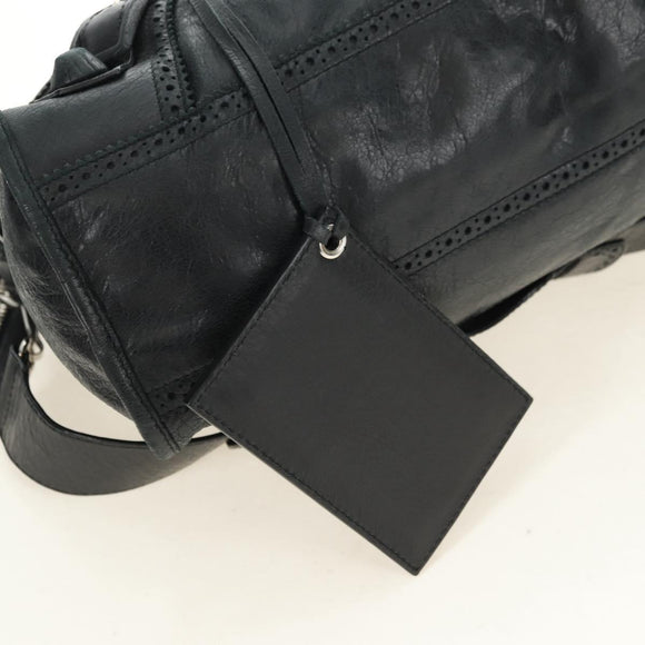 BALENCIAGA The Giant City Hand Bag Leather Black Silver 204529 Auth yk20477SAM