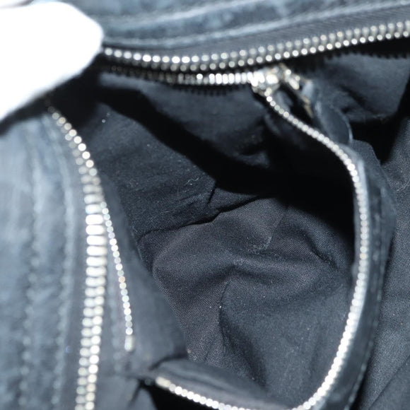 BALENCIAGA The Giant City Hand Bag Leather Black Silver 204529 Auth yk20477SAM
