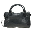 BALENCIAGA The Giant City Hand Bag Leather Black Silver 204529 Auth yk20477SAM-2