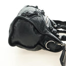 BALENCIAGA The Giant City Hand Bag Leather Black Silver 204529 Auth yk20477SAM-4