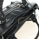 BALENCIAGA The Giant City Hand Bag Leather Black Silver 204529 Auth yk20477SAM-6