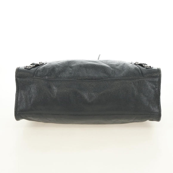 BALENCIAGA The City Hand Bag Leather 2way Gray Silver 115748 Auth yk20478SAM