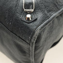 BALENCIAGA The City Hand Bag Leather 2way Gray Silver 115748 Auth yk20478SAM-17