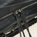 BALENCIAGA The City Hand Bag Leather 2way Gray Silver 115748 Auth yk20478SAM-10