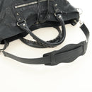 BALENCIAGA The City Hand Bag Leather 2way Gray Silver 115748 Auth yk20478SAM-8