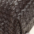 BOTTEGA VENETA INTRECCIATO Cabas PM Bag Leather Brown 141498 Auth yk20479SAV-12