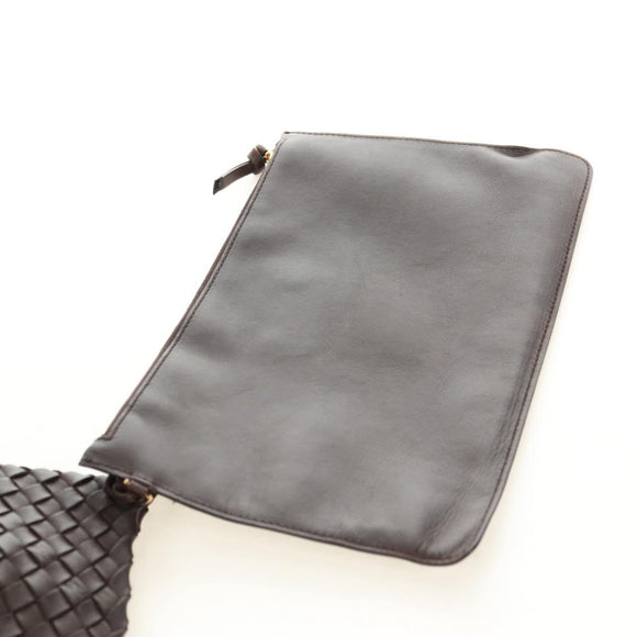BOTTEGA VENETA INTRECCIATO Cabas PM Bag Leather Brown 141498 Auth yk20479SAV