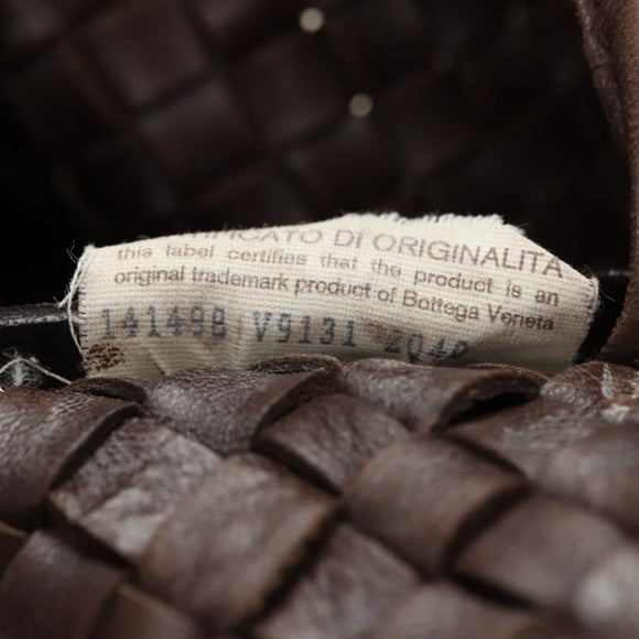 BOTTEGA VENETA INTRECCIATO Cabas PM Bag Leather Brown 141498 Auth yk20479SAV