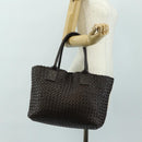 BOTTEGA VENETA INTRECCIATO Cabas PM Bag Leather Brown 141498 Auth yk20479SAV-23