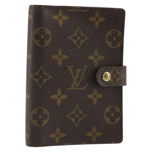 LOUIS VUITTON Monogram Agenda PM Day Planner Cover R20005 LV Auth yk20482