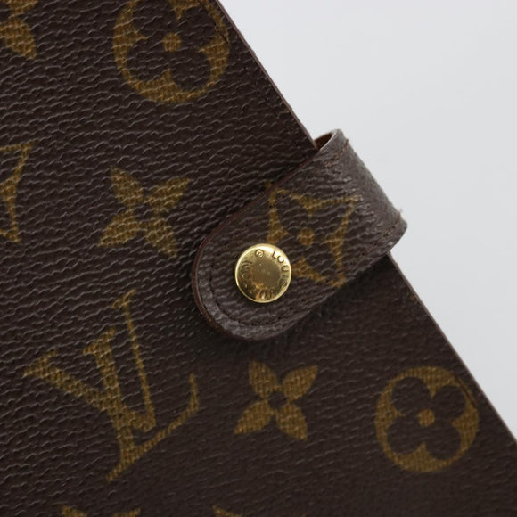 LOUIS VUITTON Monogram Agenda PM Day Planner Cover R20005 LV Auth yk20482