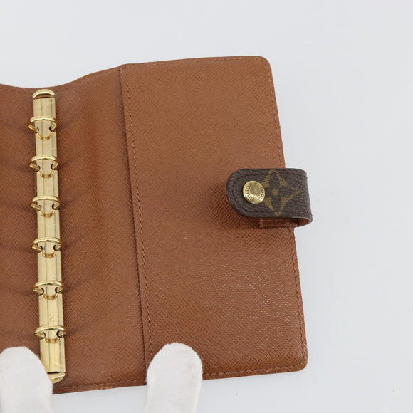LOUIS VUITTON Monogram Agenda PM Day Planner Cover R20005 LV Auth yk20482