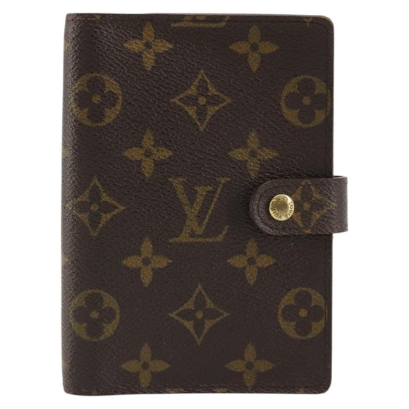 LOUIS VUITTON Monogram Agenda PM Day Planner Cover R20005 LV Auth yk20482