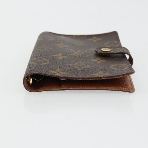 LOUIS VUITTON Monogram Agenda PM Day Planner Cover R20005 LV Auth yk20482