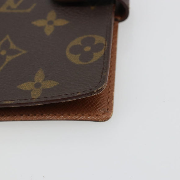 LOUIS VUITTON Monogram Agenda PM Day Planner Cover R20005 LV Auth yk20482