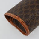 CELINE Macadam Canvas Pouch PVC Leather Black Gold Auth yk20484-16