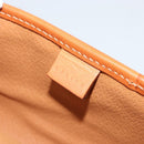 CELINE Macadam Canvas Pouch PVC Leather Black Gold Auth yk20484-9