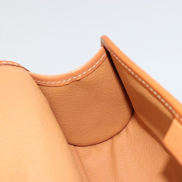 CELINE Macadam Canvas Pouch PVC Leather Black Gold Auth yk20484