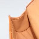CELINE Macadam Canvas Pouch PVC Leather Black Gold Auth yk20484-11