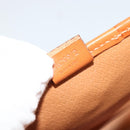 CELINE Macadam Canvas Pouch PVC Leather Black Gold Auth yk20484-12