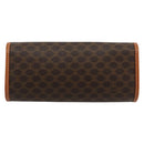 CELINE Macadam Canvas Pouch PVC Leather Black Gold Auth yk20484-2