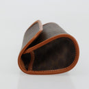 CELINE Macadam Canvas Pouch PVC Leather Black Gold Auth yk20484-4