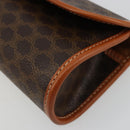 CELINE Macadam Canvas Pouch PVC Leather Black Gold Auth yk20484-7