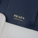PRADA Key Case Safiano leather Blue Auth yk20485M-23