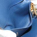PRADA Key Case Safiano leather Blue Auth yk20485M-9