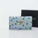 PRADA Key Case Safiano leather Blue Auth yk20485M-12